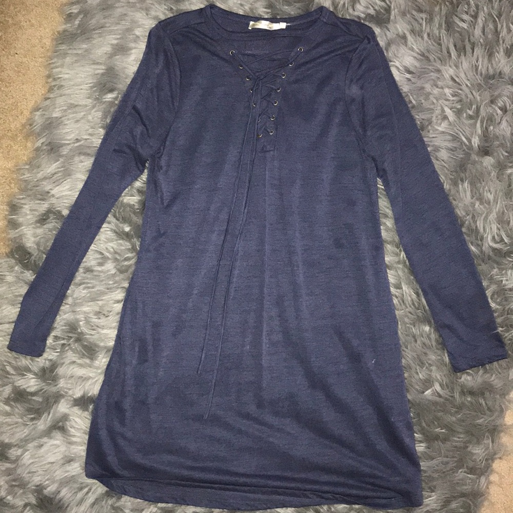 Tie neck dress